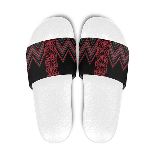 Red Aotearoa Mangopare Kowhaiwhai Niho Taniwha Slide Sandals Maori New Zealand - Aussie Hoodie