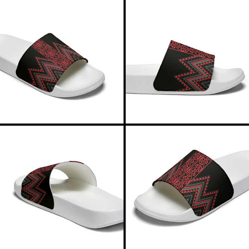 Red Aotearoa Mangopare Kowhaiwhai Niho Taniwha Slide Sandals Maori New Zealand - Aussie Hoodie