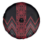 Red Aotearoa Mangopare Kowhaiwhai and Niho Taniwha Spare Tire Cover Maori New Zealand