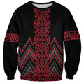 Red Aotearoa Mangopare Kowhaiwhai and Niho Taniwha Sweatshirt Maori New Zealand