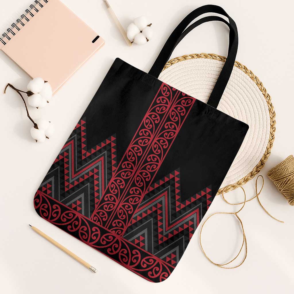 Red Aotearoa Mangopare Kowhaiwhai Niho Taniwha Tote Bag Maori New Zealand - Aussie Hoodie