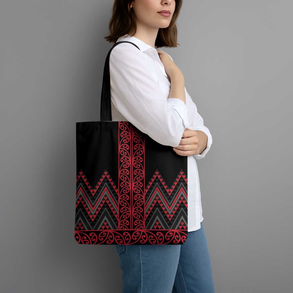 Red Aotearoa Mangopare Kowhaiwhai Niho Taniwha Tote Bag Maori New Zealand - Aussie Hoodie