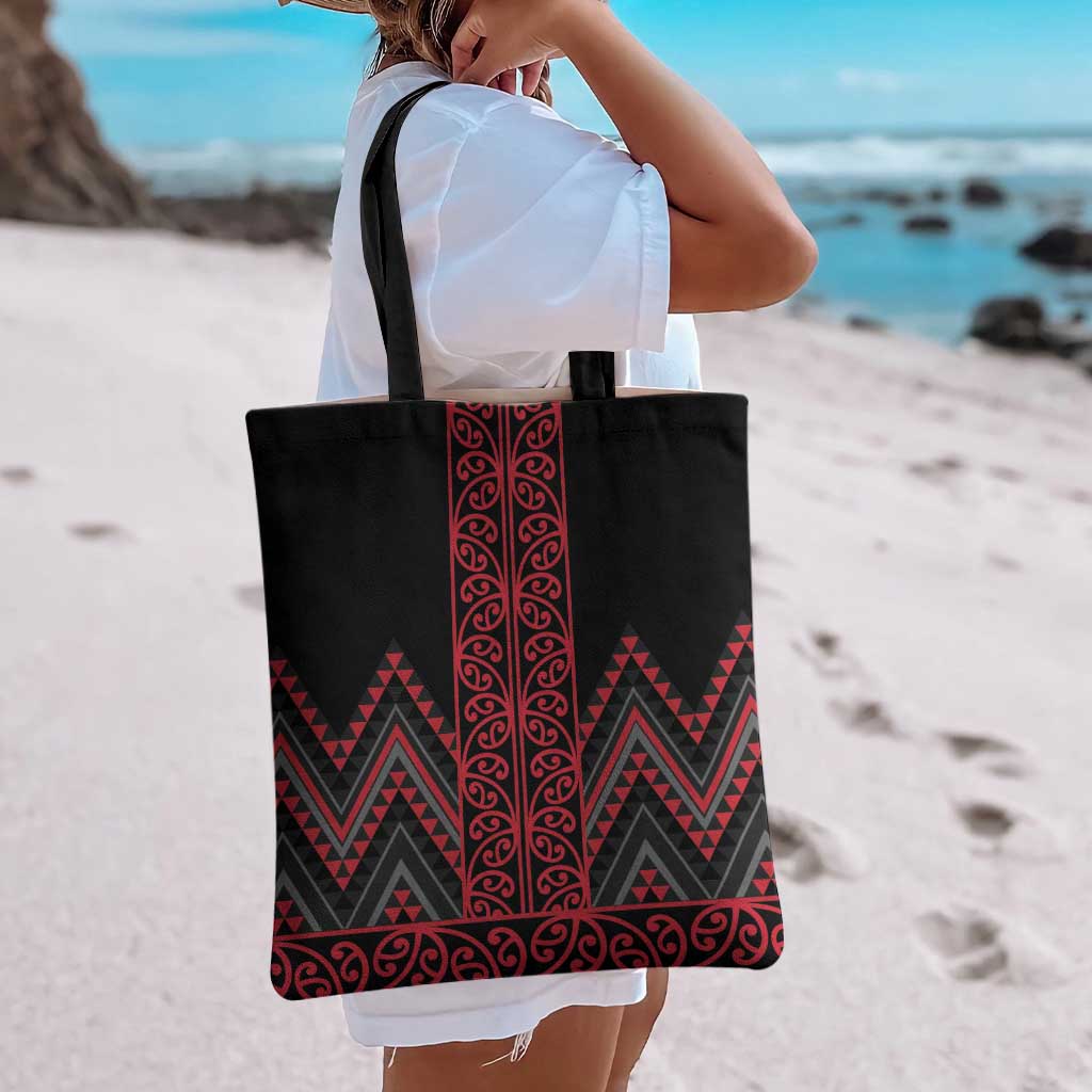 Red Aotearoa Mangopare Kowhaiwhai Niho Taniwha Tote Bag Maori New Zealand - Aussie Hoodie