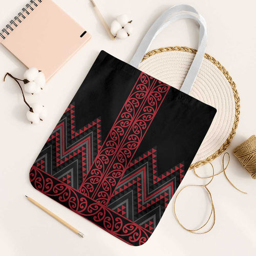 Red Aotearoa Mangopare Kowhaiwhai Niho Taniwha Tote Bag Maori New Zealand - Aussie Hoodie