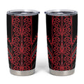 Red Aotearoa Mangopare Kowhaiwhai and Niho Taniwha Tumbler Cup Maori New Zealand