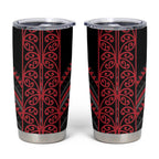 Red Aotearoa Mangopare Kowhaiwhai and Niho Taniwha Tumbler Cup Maori New Zealand