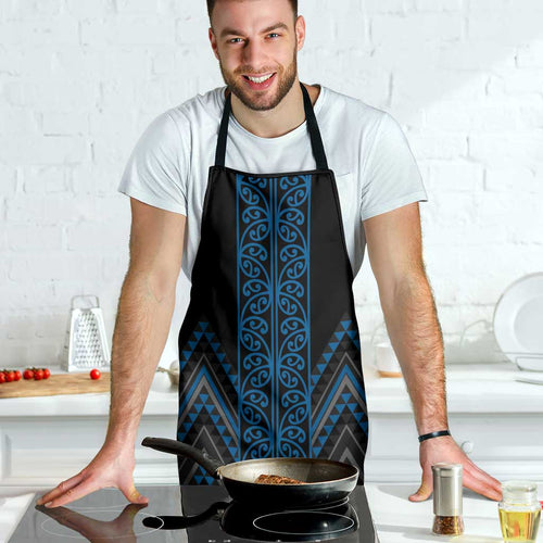 Blue Aotearoa Mangopare Kowhaiwhai Niho Taniwha Apron Maori New Zealand - Aussie Hoodie