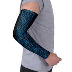Blue Aotearoa Mangopare Kowhaiwhai Niho Taniwha Arm Sleeves Maori New Zealand - Aussie Hoodie