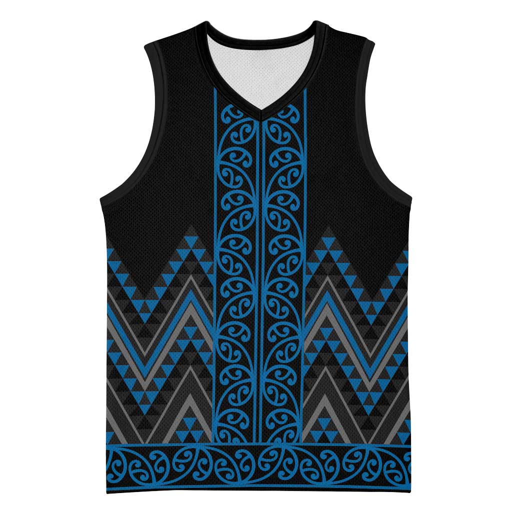 Blue Aotearoa Mangopare Kowhaiwhai Niho Taniwha Basketball Jersey Maori New Zealand - Aussie Hoodie