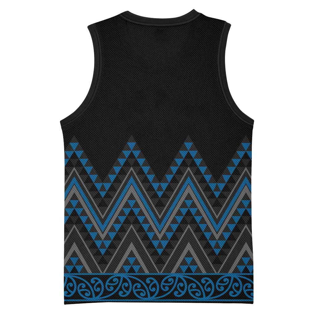 Blue Aotearoa Mangopare Kowhaiwhai Niho Taniwha Basketball Jersey Maori New Zealand - Aussie Hoodie