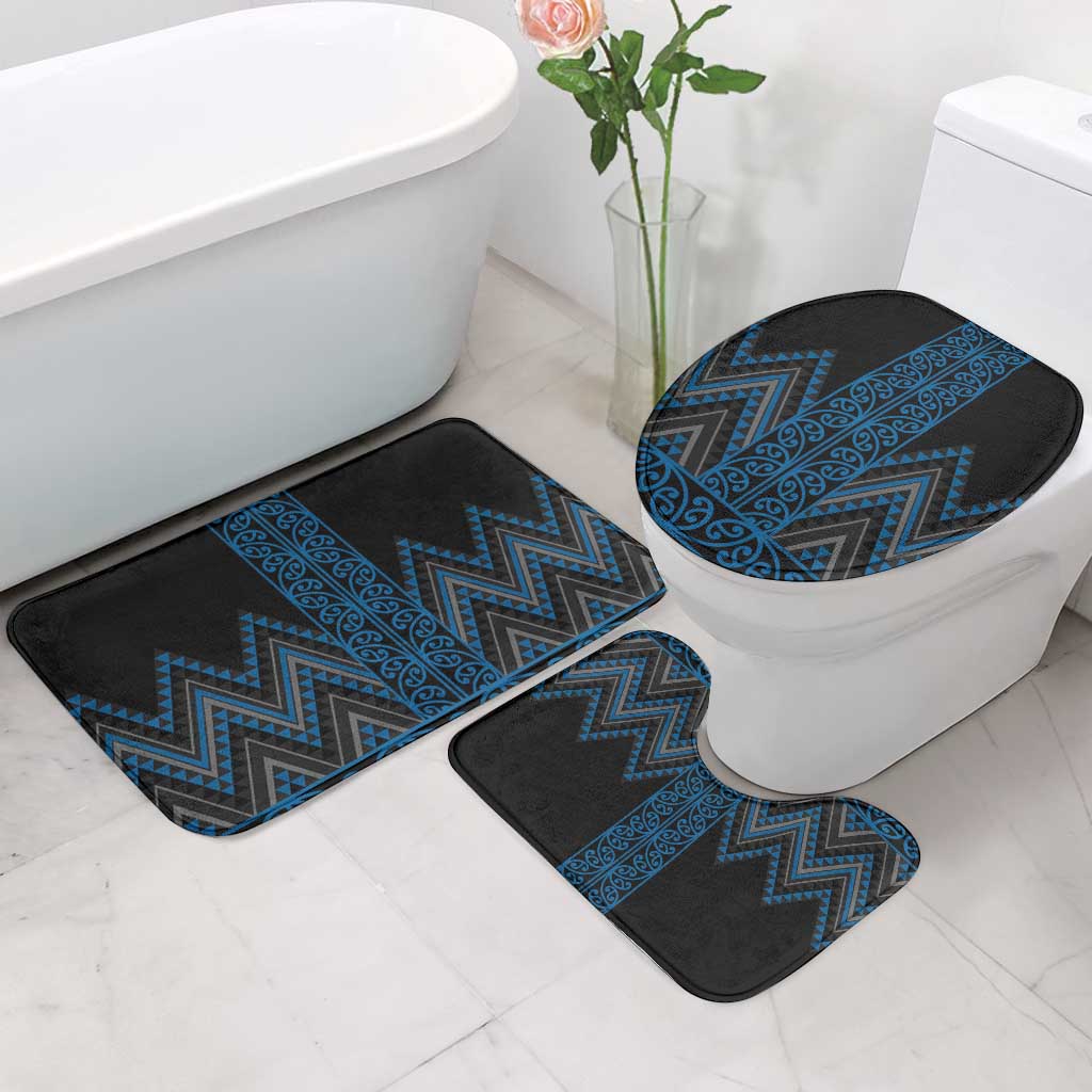 Blue Aotearoa Mangopare Kowhaiwhai Niho Taniwha Bathroom Set Maori New Zealand - Aussie Hoodie