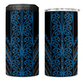 Blue Aotearoa Mangopare Kowhaiwhai and Niho Taniwha 4 in 1 Can Cooler Tumbler Maori New Zealand