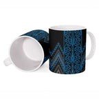 Blue Aotearoa Mangopare Kowhaiwhai Niho Taniwha Ceramic Mug Maori New Zealand - Aussie Hoodie