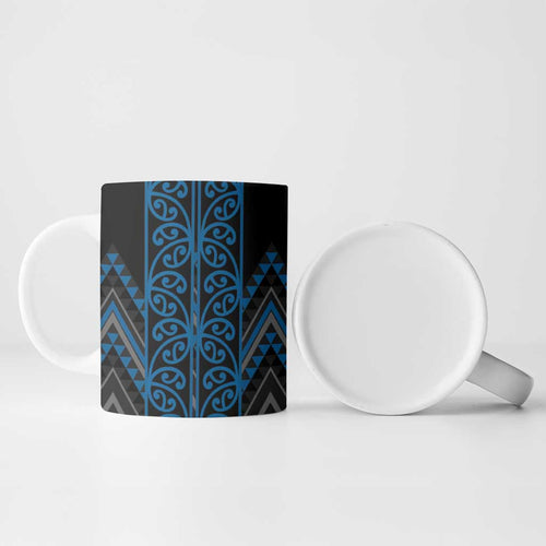 Blue Aotearoa Mangopare Kowhaiwhai Niho Taniwha Ceramic Mug Maori New Zealand - Aussie Hoodie