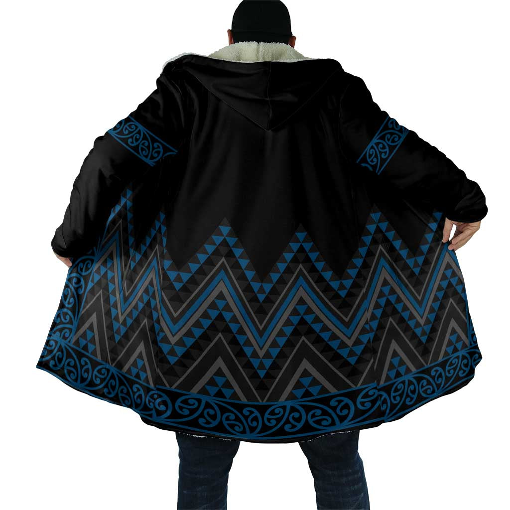 Blue Aotearoa Mangopare Kowhaiwhai Niho Taniwha Cloak Maori New Zealand - Aussie Hoodie