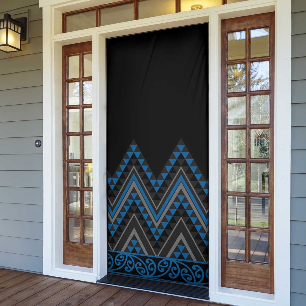 Blue Aotearoa Mangopare Kowhaiwhai Niho Taniwha Door Cover Maori New Zealand - Aussie Hoodie