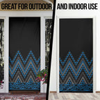 Blue Aotearoa Mangopare Kowhaiwhai Niho Taniwha Door Cover Maori New Zealand - Aussie Hoodie