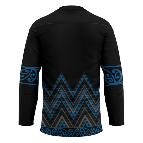 Blue Aotearoa Mangopare Kowhaiwhai Niho Taniwha Hockey Jersey Maori New Zealand - Aussie Hoodie