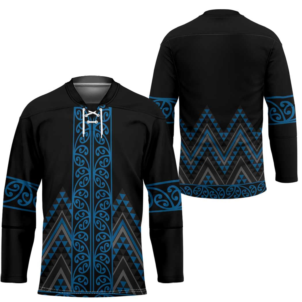 Blue Aotearoa Mangopare Kowhaiwhai Niho Taniwha Hockey Jersey Maori New Zealand - Aussie Hoodie
