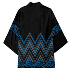 Blue Aotearoa Mangopare Kowhaiwhai Niho Taniwha Kimono Maori New Zealand - Aussie Hoodie