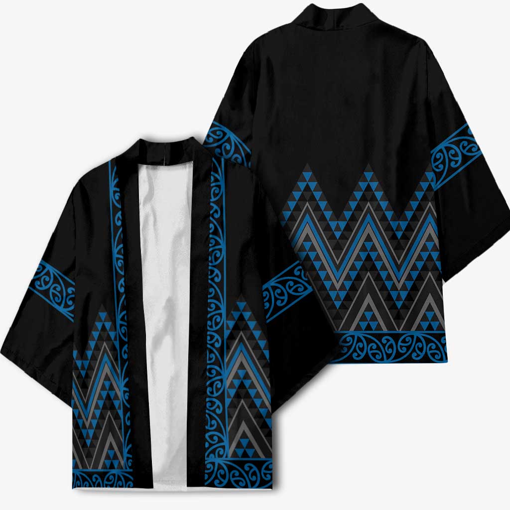 Blue Aotearoa Mangopare Kowhaiwhai Niho Taniwha Kimono Maori New Zealand - Aussie Hoodie