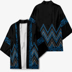 Blue Aotearoa Mangopare Kowhaiwhai Niho Taniwha Kimono Maori New Zealand - Aussie Hoodie
