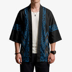 Blue Aotearoa Mangopare Kowhaiwhai Niho Taniwha Kimono Maori New Zealand - Aussie Hoodie