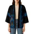 Blue Aotearoa Mangopare Kowhaiwhai Niho Taniwha Kimono Maori New Zealand - Aussie Hoodie