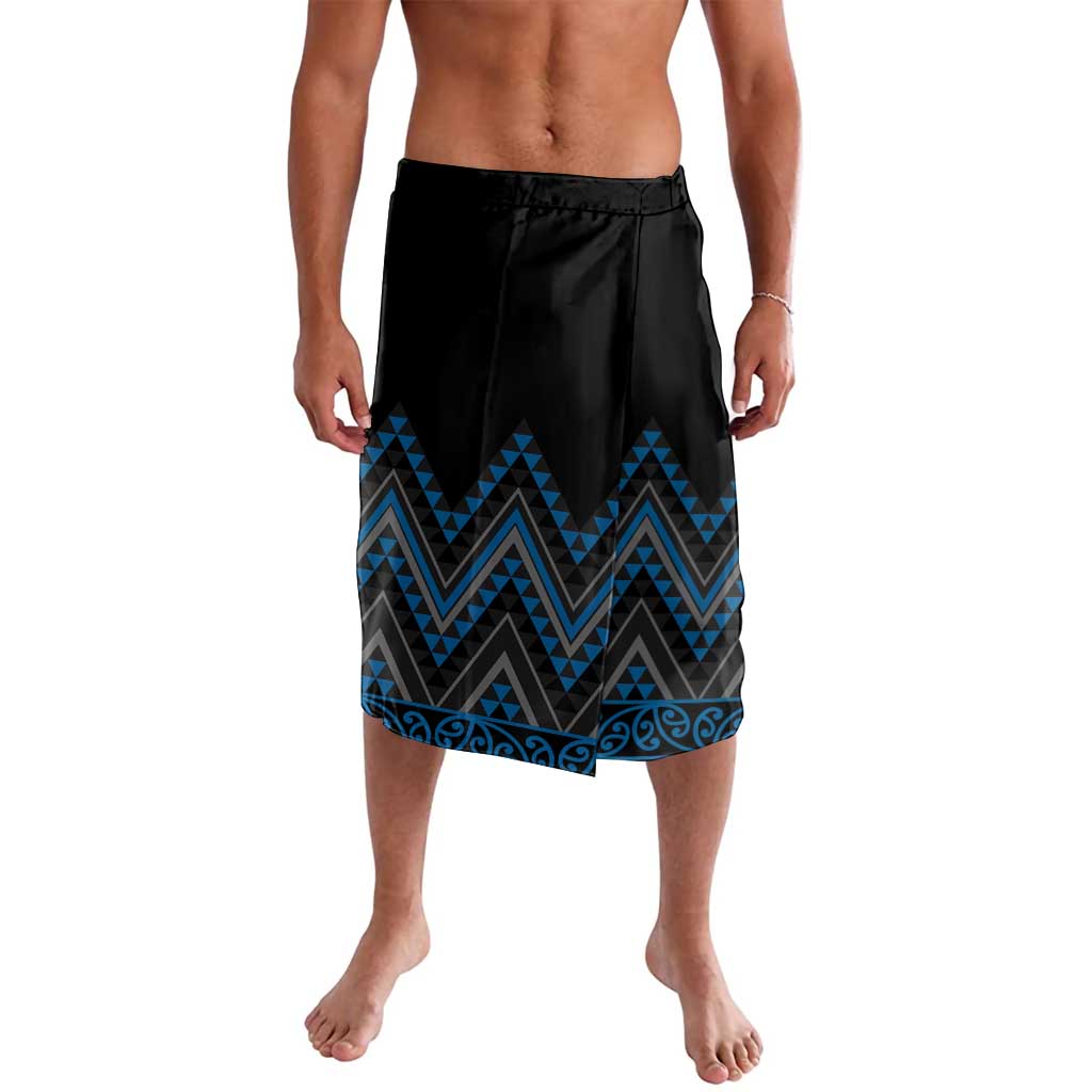 Blue Aotearoa Mangopare Kowhaiwhai and Niho Taniwha Lavalava Maori New Zealand