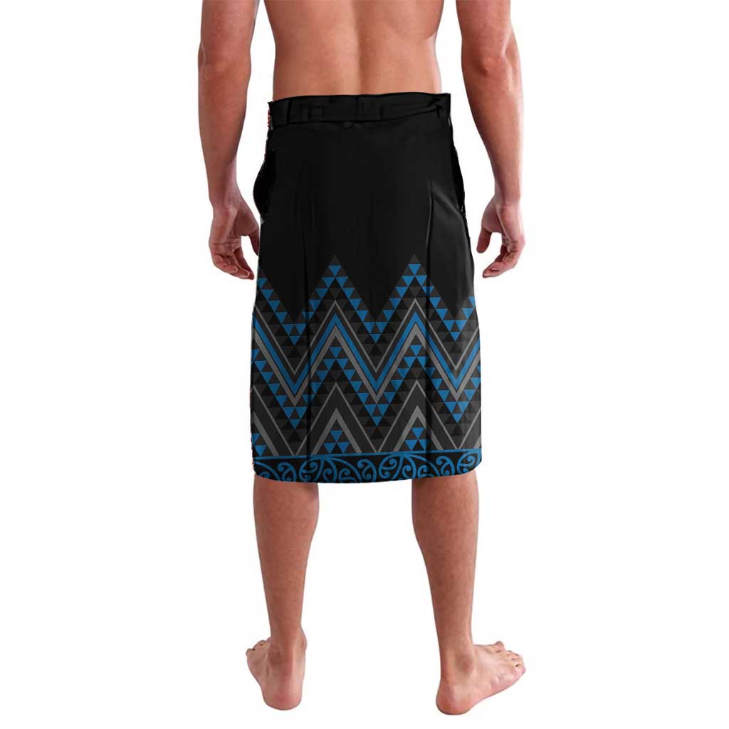 Blue Aotearoa Mangopare Kowhaiwhai and Niho Taniwha Lavalava Maori New Zealand