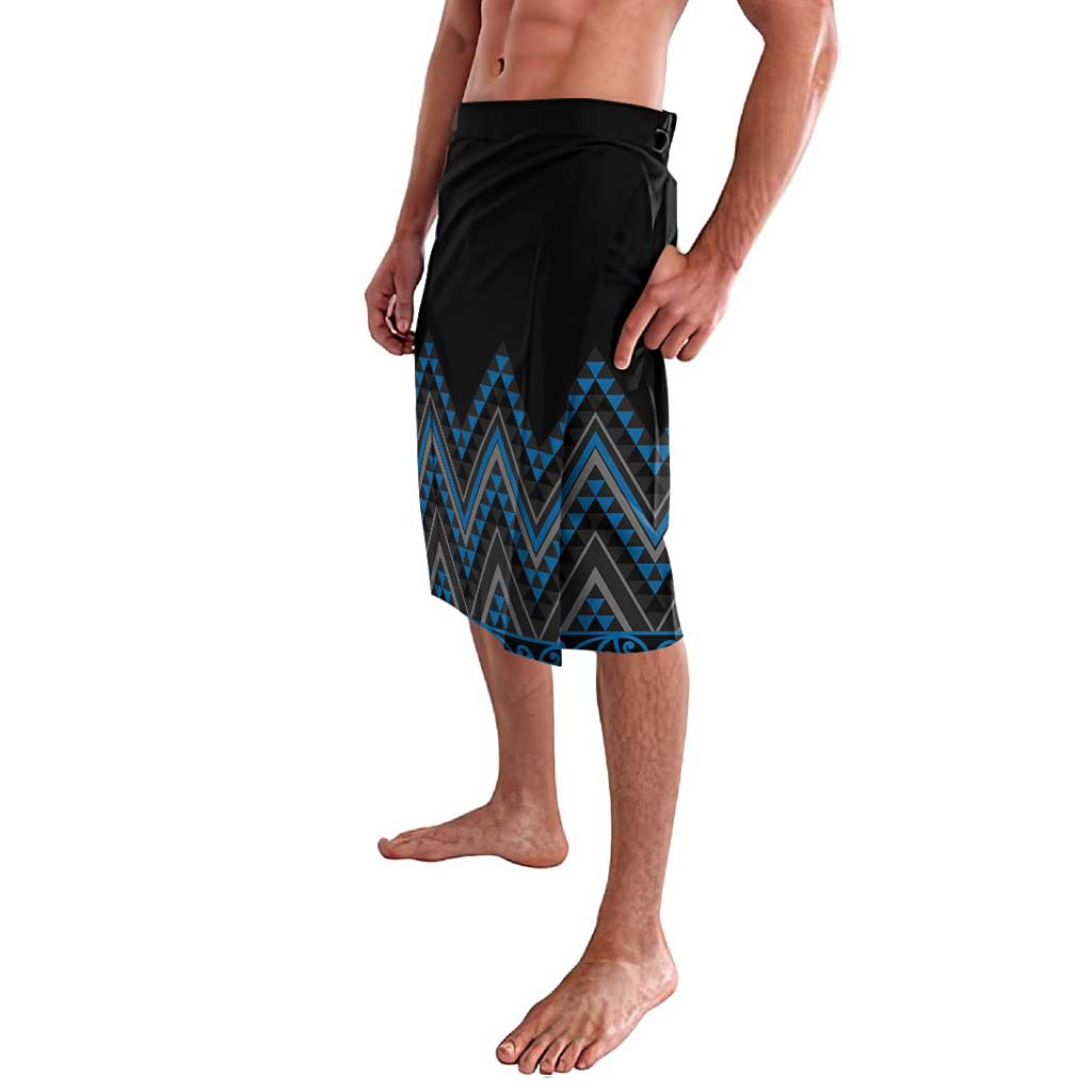 Blue Aotearoa Mangopare Kowhaiwhai and Niho Taniwha Lavalava Maori New Zealand