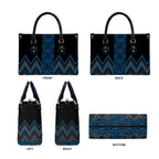 Blue Aotearoa Mangopare Kowhaiwhai Niho Taniwha Leather Bag Maori New Zealand - Aussie Hoodie