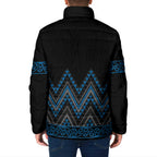 Blue Aotearoa Mangopare Kowhaiwhai Niho Taniwha Padded Jacket Maori New Zealand - Aussie Hoodie