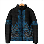 Blue Aotearoa Mangopare Kowhaiwhai Niho Taniwha Padded Jacket Maori New Zealand - Aussie Hoodie