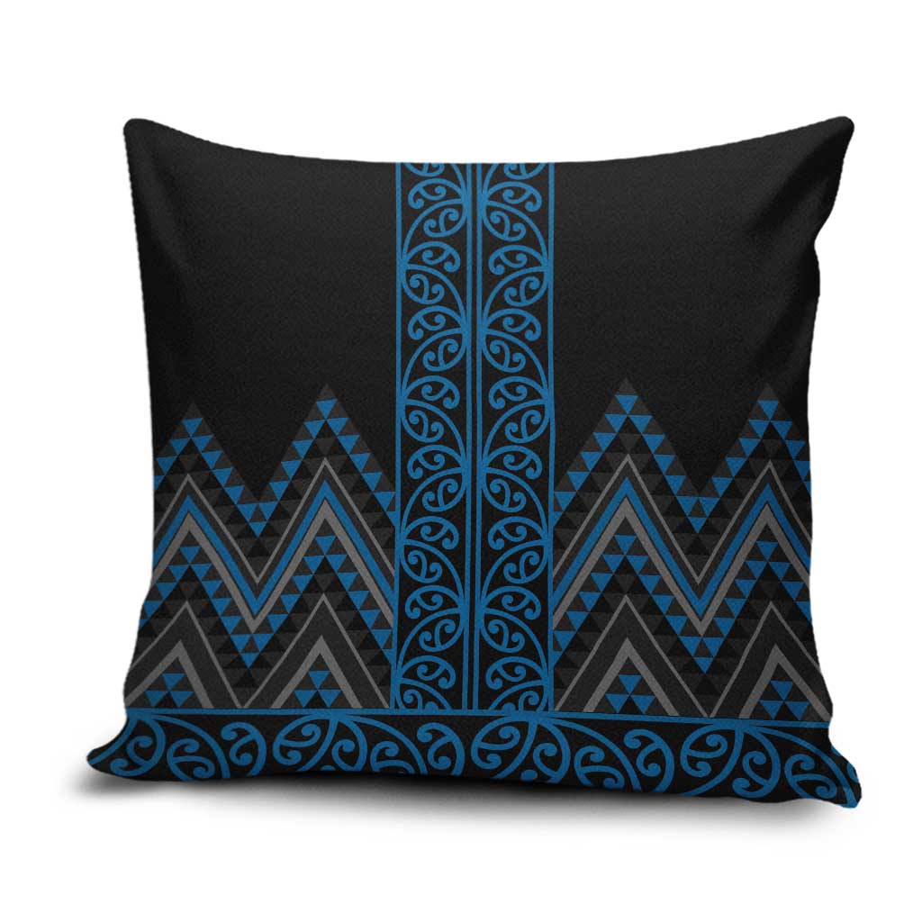 Blue Aotearoa Mangopare Kowhaiwhai Niho Taniwha Pillow Cover Maori New Zealand - Aussie Hoodie