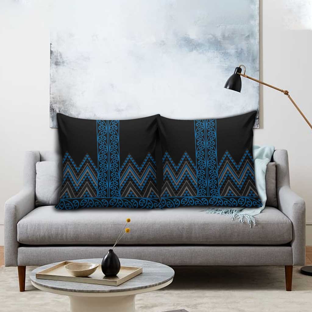 Blue Aotearoa Mangopare Kowhaiwhai Niho Taniwha Pillow Cover Maori New Zealand - Aussie Hoodie