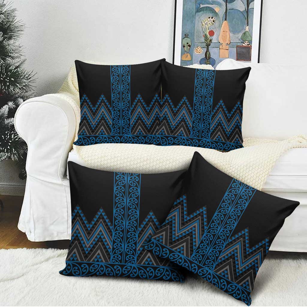 Blue Aotearoa Mangopare Kowhaiwhai Niho Taniwha Pillow Cover Maori New Zealand - Aussie Hoodie