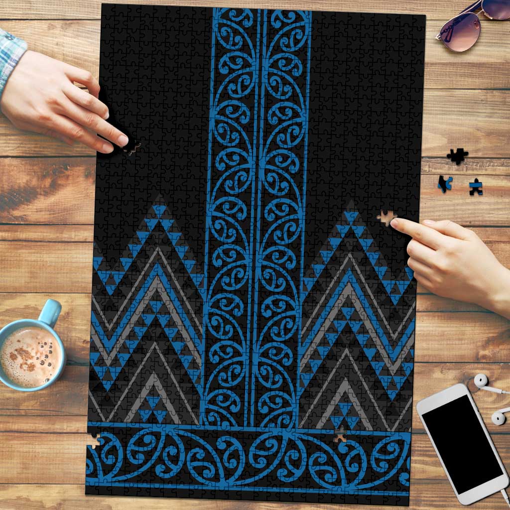 Blue Aotearoa Mangopare Kowhaiwhai Niho Taniwha Puzzle Maori New Zealand - Aussie Hoodie