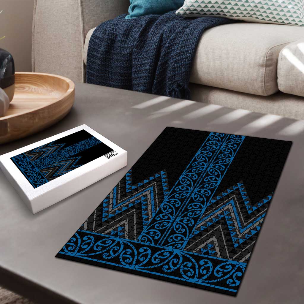Blue Aotearoa Mangopare Kowhaiwhai Niho Taniwha Puzzle Maori New Zealand - Aussie Hoodie