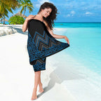 Blue Aotearoa Mangopare Kowhaiwhai and Niho Taniwha Sarong Maori New Zealand