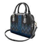 Blue Aotearoa Mangopare Kowhaiwhai and Niho Taniwha Shoulder Handbag Maori New Zealand