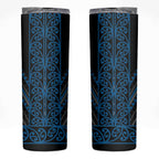 Blue Aotearoa Mangopare Kowhaiwhai and Niho Taniwha Skinny Tumbler Maori New Zealand