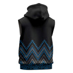 Blue Aotearoa Mangopare Kowhaiwhai Niho Taniwha Sleeveless Hoodie Maori New Zealand - Aussie Hoodie