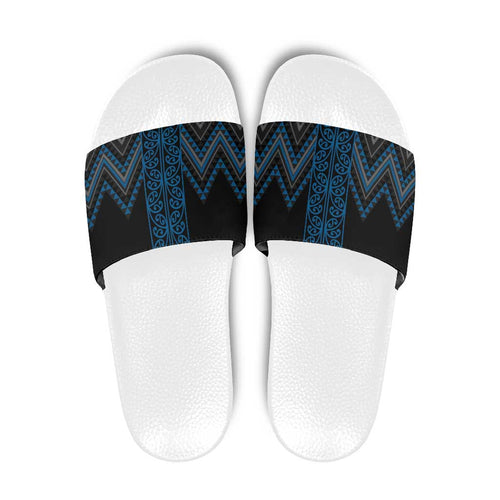 Blue Aotearoa Mangopare Kowhaiwhai Niho Taniwha Slide Sandals Maori New Zealand - Aussie Hoodie