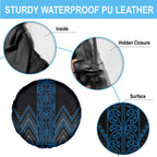 Blue Aotearoa Mangopare Kowhaiwhai and Niho Taniwha Spare Tire Cover Maori New Zealand