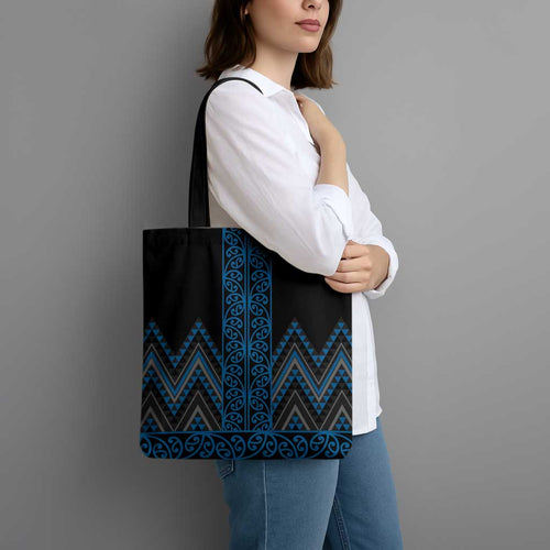 Blue Aotearoa Mangopare Kowhaiwhai Niho Taniwha Tote Bag Maori New Zealand - Aussie Hoodie