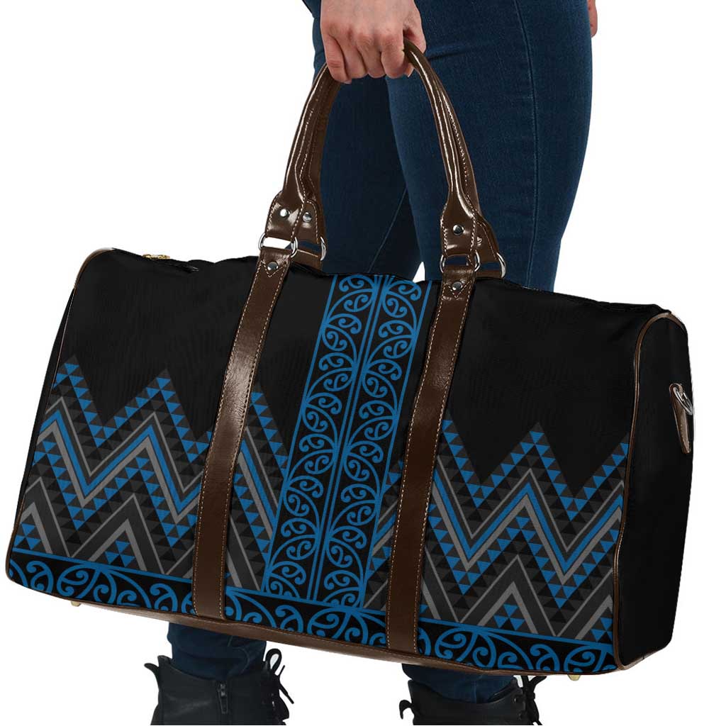 Blue Aotearoa Mangopare Kowhaiwhai Niho Taniwha Travel Bag Maori New Zealand - Aussie Hoodie