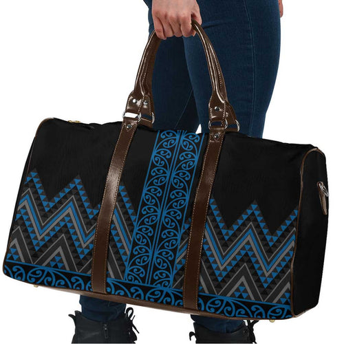 Blue Aotearoa Mangopare Kowhaiwhai Niho Taniwha Travel Bag Maori New Zealand - Aussie Hoodie