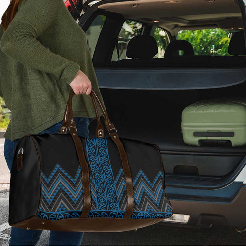 Blue Aotearoa Mangopare Kowhaiwhai Niho Taniwha Travel Bag Maori New Zealand - Aussie Hoodie