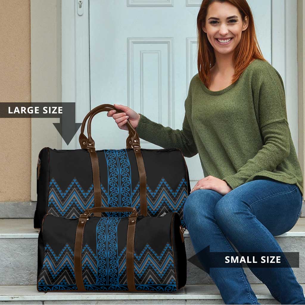 Blue Aotearoa Mangopare Kowhaiwhai Niho Taniwha Travel Bag Maori New Zealand - Aussie Hoodie